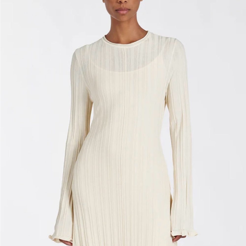 DISSH Cream Long Sleeve Dress